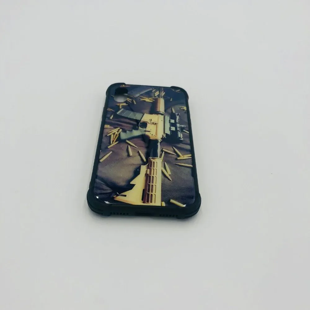Brand New iPhone XR Phone Case‎ Gun Pattern Color Black